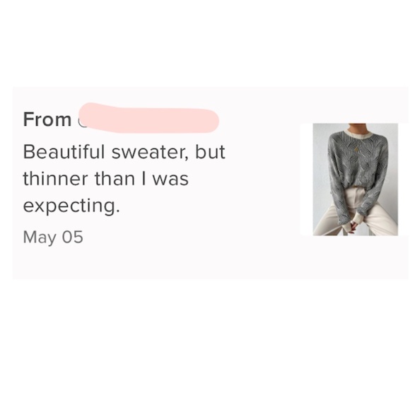 Rouge! Black and White Wave Pattern Sweater - Picture 10 of 10